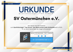 SV Ostermünchen e.V. - "Top-Verein" Siegel des BJV